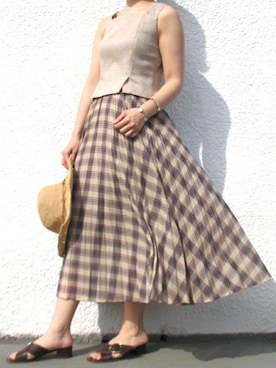 「NEWYORKER（ニューヨーカー）のアイテム（帽子）」を使った、shino_wearさん（レディース・167cm）の春コーディネート