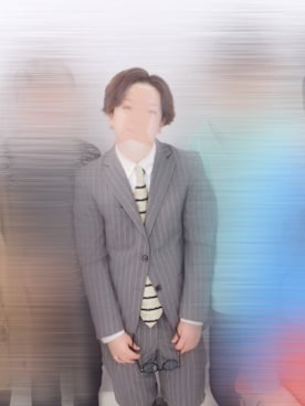 「VERSACE（ヴェルサーチ）のアイテム（フォーマルスーツ/小物）」を使った、demoraiceさん（メンズ・167cm）の冬コーディネート