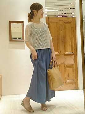 「LAURA DI MAGGIO（ローラディマッジオ）のアイテム」を使った、なおさん（レディース・165cm）の春コーディネート