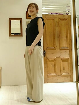 「FABIO RUSCONI（ファビオルスコーニ）のアイテム（パンプス）」を使った、なおさん（レディース・165cm）の夏コーディネート