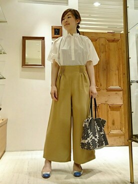 「FABIO RUSCONI（ファビオルスコーニ）のアイテム（パンプス）」を使った、なおさん（レディース・165cm）の夏コーディネート