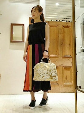 「ADAWAS（アダワズ）のアイテム」を使った、なおさん（レディース・165cm）の夏コーディネート