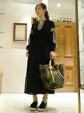 「アイテム（シャツワンピース）」を使った、なおさん（レディース・165cm）の夏コーディネート