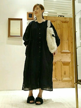 「ground green store（グラウンドグリーンストア）のアイテム」を使った、なおさん（レディース・165cm）の秋コーディネート