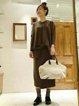 「ADAWAS（アダワズ）のアイテム」を使った、なおさん（レディース・165cm）の秋コーディネート