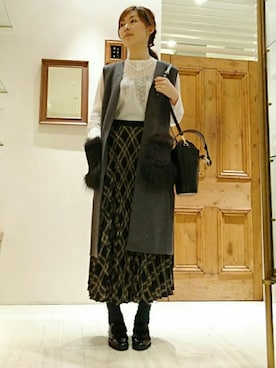 「ground green store（グラウンドグリーンストア）のアイテム」を使った、なおさん（レディース・165cm）の秋コーディネート