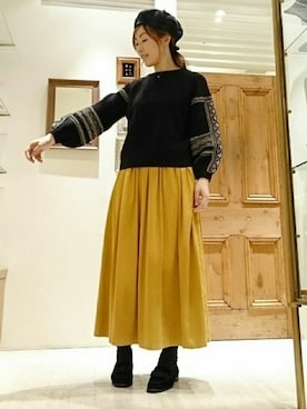 「アイテム（スリッポン）」を使った、なおさん（レディース・165cm・30代）の秋コーディネート