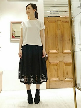 「DONEEYU（ドニーユ）のアイテム」を使った、なおさん（レディース・165cm）の春コーディネート