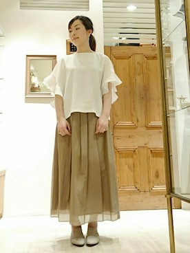 「BOEMOS（ボエモス）のアイテム」を使った、なおさん（レディース・165cm）の春コーディネート