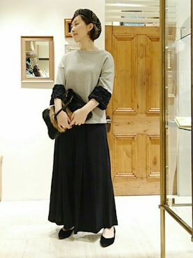 「アイテム（クラッチバッグ）」を使った、なおさん（レディース・165cm・30代）の秋コーディネート