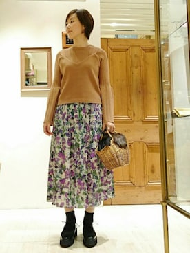 「アイテム（モカシン/デッキシューズ）」を使った、なおさん（レディース・165cm・30代）の秋コーディネート