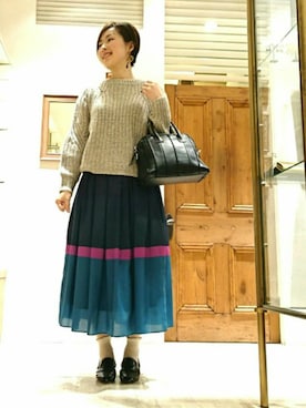 「アイテム（ボストンバッグ）」を使った、なおさん（レディース・165cm・30代）の冬コーディネート