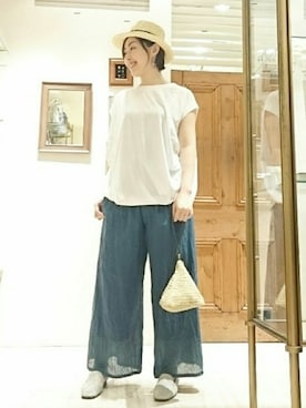 「BOEMOS（ボエモス）のアイテム」を使った、なおさん（レディース・165cm）の春コーディネート