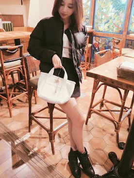 「EGOIST（エゴイスト）のアイテム（ニット/セーター）」を使った、あづさん（レディース・164cm）の冬コーディネート