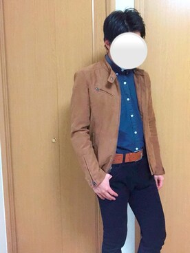 「Right-on（ライトオン）のアイテム（その他アウター）」を使った、tokotokoさん（メンズ・170cm）の春コーディネート