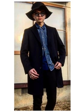 「VAROSH（ヴァロッシュ）のアイテム（ジャケット/アウター）」を使った、ゆうさん（メンズ・178cm）の冬コーディネート