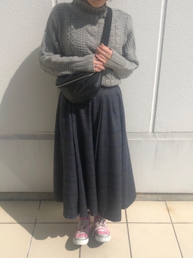 「Heather（ヘザー）のアイテム（ボディバッグ/ウエストポーチ）」を使った、Yuki. ☆彡さん（レディース・158cm）の春コーディネート