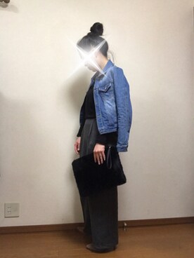 「ファークラッチ」｜ちょっきさん（レディース・154cm）の冬コーディネート