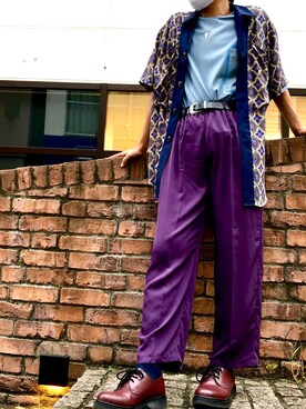 「Cuirs（キュイー）のアイテム（パンツ）」を使った、Shunさん（メンズ・170cm）の冬コーディネート