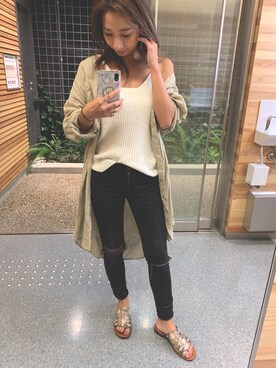 「Ungrid（アングリッド）のアイテム（その他トップス）」を使った、honami06wearさん（レディース・157cm）の秋コーディネート