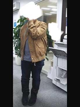 「ラコステ」｜「アイテム（ブルゾン）」を使った、さとちゃんさん（メンズ・165cm）の春コーディネート