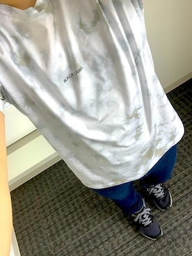 「BLACK LABEL CRESTBRIDGE（ブラックレーベル・クレストブリッジ）のアイテム（Tシャツ/カットソー）」を使った、さとちゃんさん（メンズ・165cm）の夏コーディネート