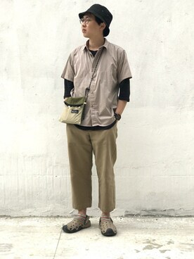 「MANASTASH（マナスタッシュ）のアイテム（バッグ）」を使った、Kenさん（メンズ・172cm）の春コーディネート