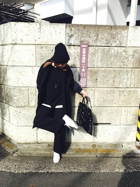 「adidas originals」｜「アイテム（モッズコート）」を使った、Mia Liuさん（レディース・165cm）の冬コーディネート