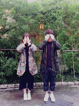 「PHANTACi（ファンタシー）のアイテム」を使った、Mia Liuさん（レディース・165cm）の春コーディネート