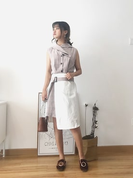 「H&M（エイチ・アンド・エム）のアイテム（ドラムバッグ）」を使った、骚气的Finger姐夫さん（レディース・168cm）の秋コーディネート