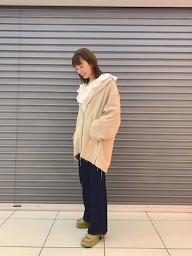「Wrangler」｜「アイテム（その他アウター）」を使った、yui yamamotoさん（レディース・164cm）の春コーディネート