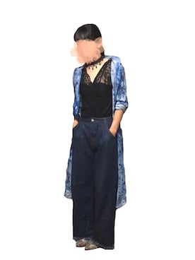 「フリンジデニム」｜「アイテム（シャツワンピース）」を使った、…Ash…さん（レディース・158cm）の夏コーディネート
