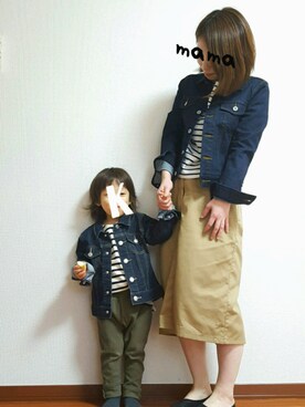 「SEVENDAYS=SUNDAY（セブンデイズサンデイ）のアイテム（スカート）」を使った、kouchaさん（キッズ・90cm）の冬コーディネート
