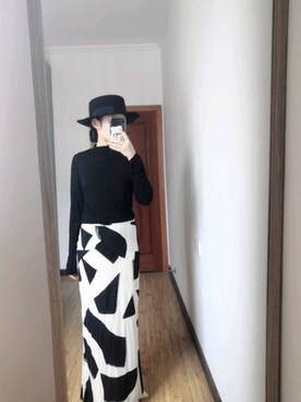 「Midnightのアイテム」を使った、百香果儿泡水さん（レディース・163cm）の夏コーディネート