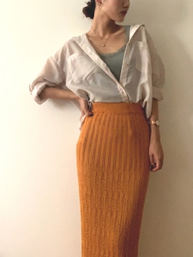 「Marc by Marc Jacobs（マークバイマークジェイコブス）のアイテム（アナログ腕時計）」を使った、kanaさん（レディース・163cm）の夏コーディネート