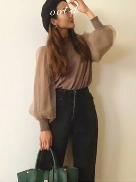 「amel（エイメル）のアイテム（パンツ）」を使った、kanaさん（レディース・163cm）の秋コーディネート