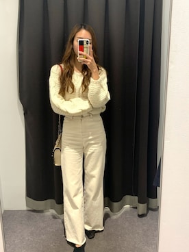 「amel（エイメル）のアイテム（パンツ）」を使った、kanaさん（レディース・163cm）の冬コーディネート