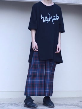 「Ground Y（グラウンドワイ）のアイテム」を使った、HISAMOTOさん（メンズ・180cm）の春コーディネート