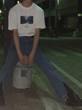「LAD MUSICIAN（ラッドミュージシャン）のアイテム（サンダル）」を使った、HISAMOTOさん（メンズ・180cm）の夏コーディネート