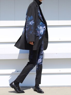 テーラードジャケットを使った 青薔薇 のメンズ人気ファッションコーディネート Wear