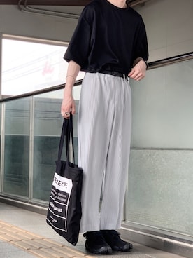 「UNIQLO U」｜HISAMOTOさん（メンズ・180cm）の夏コーディネート