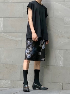 「アイテム（Tシャツ/カットソー）」を使った、HISAMOTOさん（メンズ・180cm）の夏コーディネート