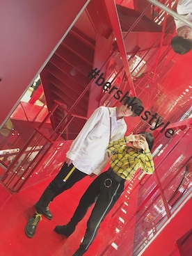 「CECIL McBEE（セシルマクビー）のアイテム（ブーツ）」を使った、翔るさん（メンズ・180cm）の春コーディネート