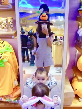 「STYLENANDA（スタイルナンダ）のアイテム（サロペット/オーバーオール）」を使った、ゆりりんさん（レディース・161cm）の冬コーディネート