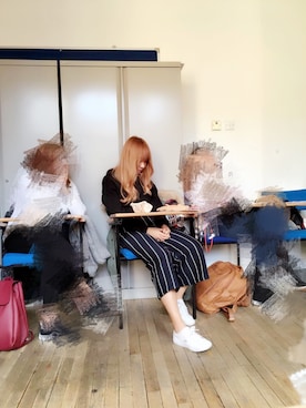 「PULL&BEAR（プルアンドベア）のアイテム（スラックス）」を使った、ゆりりんさん（レディース・161cm）の冬コーディネート