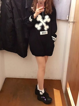 「Kawaii」｜「アイテム（ワンピース/ドレス）」を使った、ゆりりんさん（レディース・161cm）の冬コーディネート