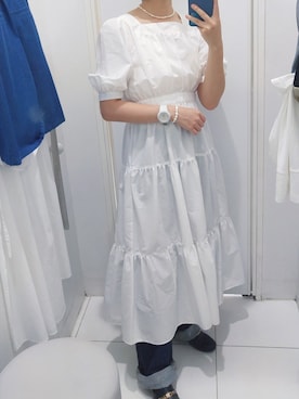 「休闲」｜「アイテム（腕時計）」を使った、ゆりりんさん（レディース・163cm）の夏コーディネート
