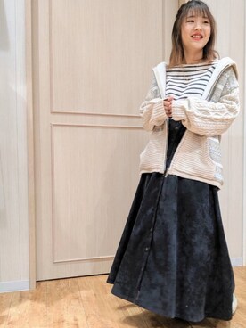 「DRESKIP（ドレスキップ）のアイテム（アクセサリー）」を使った、さばちさん（レディース・150cm）の秋コーディネート