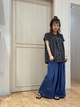 「DRESKIP（ドレスキップ）のアイテム（セットアップ）」を使った、さばちさん（レディース・150cm）の夏コーディネート