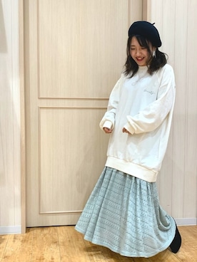 「DRESKIP（ドレスキップ）のアイテム（ハンチング/ベレー帽）」を使った、さばちさん（レディース・150cm）の冬コーディネート